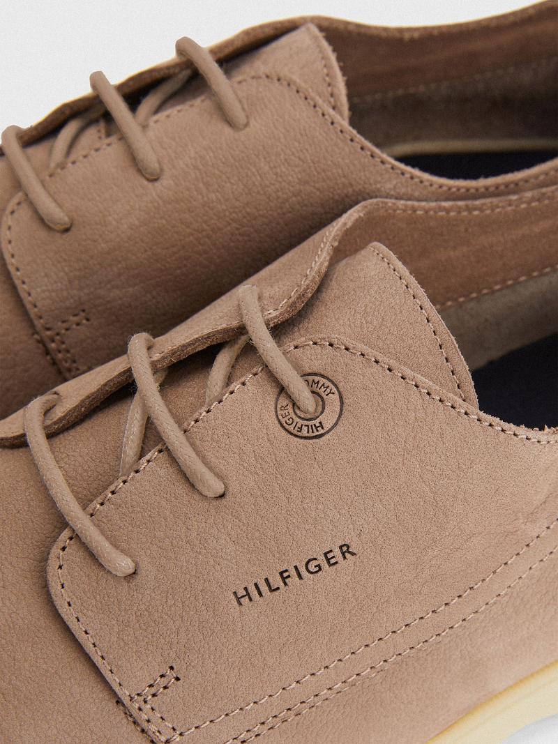 Férfi Tommy Hilfiger Velúr derby Sneaker Barna | HU 1417DFM